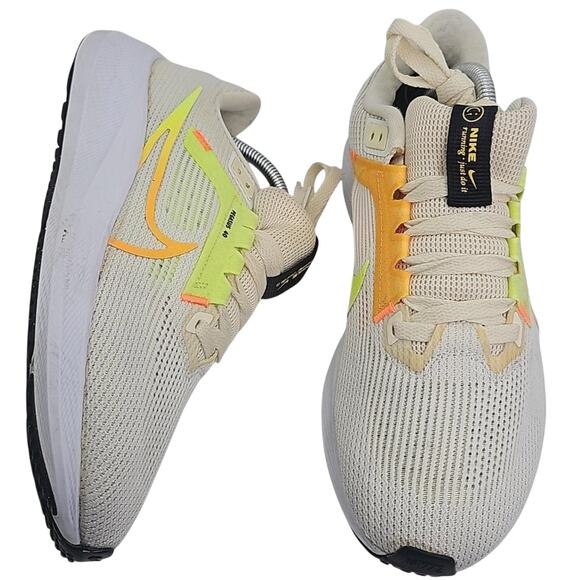 Nike Air Zoom Pegasus 40 Coconut Milk Lime Mens 9.5 Running Shoes Sneakers - Picture 1 of 8